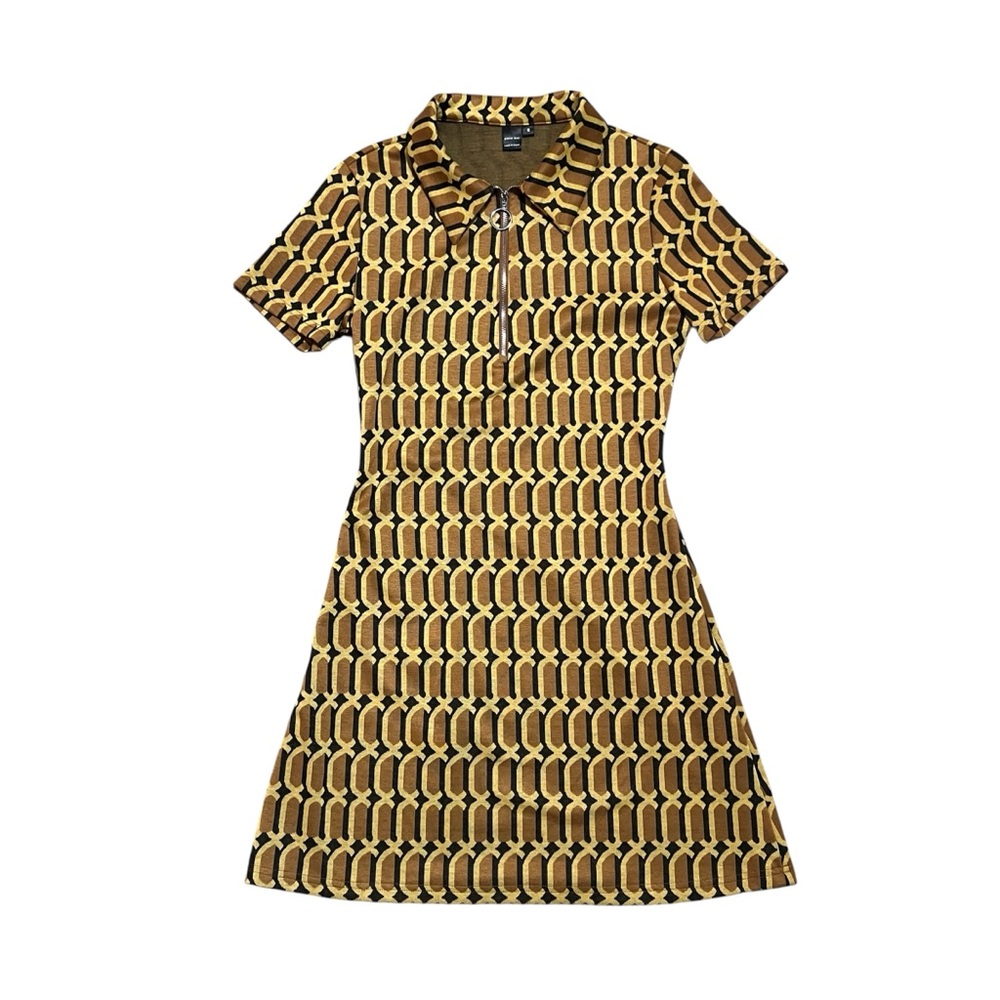 Geometric pattern mini dress